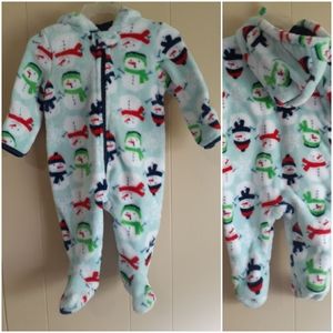 Baby Gear snowman footie one piece size 3-6months